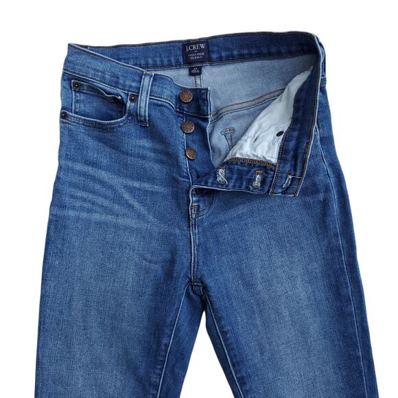 J. Crew 10" Highest-Rise Raw Hem Skinny Jean with Button Fly Size 26 - Picture 6 of 12